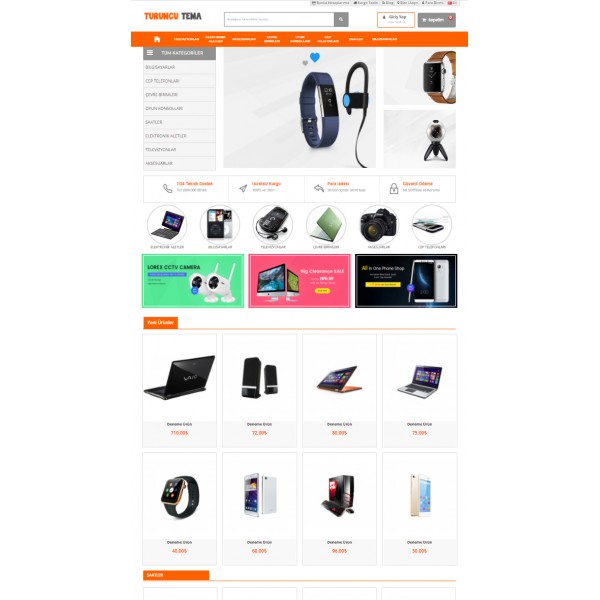 Opencart 3.x Turuncu Tema