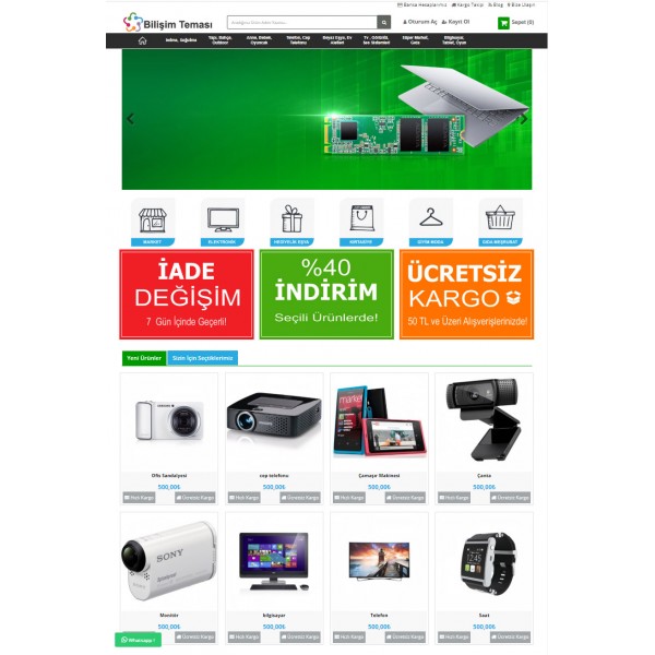 Opencart 3X Bilişim Teması