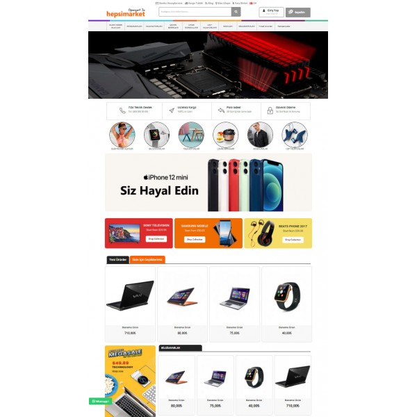 Opencart 3.x HepsiMarket Tema